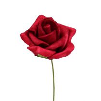 Article Mousse rose rouge Ø4cm 48 pcs