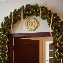 Article Anniversaire numéro 80 en or Ø40cm