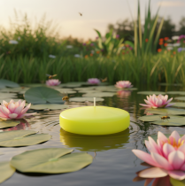 Article Bougie flottante, un élément de décoration polyvalent pour des tables et événements élégants, 8 cm, lot de 8.