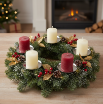 Article Bougeoir argent Ø10cm 4 pcs