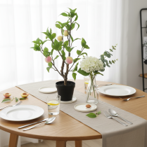 Article Pêcher artificiel décoratif avec 4 fruits, H53cm