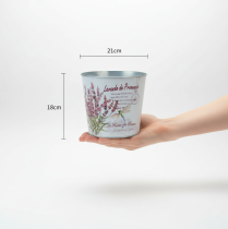 Article Pot de fleurs en métal, lavande, Ø 21 cm H 18 cm