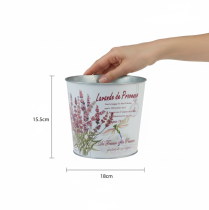 Article Pot de fleurs en métal pour lavande, petit modèle, Ø18cm H15,5cm