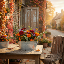 Article Coupe à fleurs avec anses, coupe décorative, métal, 17,5 × 12 × 9 cm