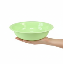 Article Bol décoratif en métal émaillé, vert citron, 25 cm