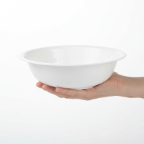 Article Bol en métal blanc, aspect émaillé, Ø 36 cm, H 9,5 cm