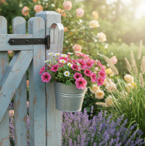 Article Pot suspendu, pot de fleurs à suspendre, Ø14cm H28cm