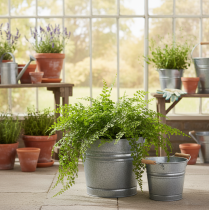 Article Seau/pot décoratif vintage en métal, Ø22cm, H20cm