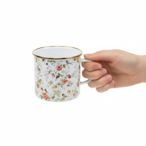 Article Pot de plantation en émail pour fleurs, Ø11cm