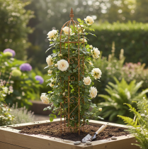 Article Treillis de jardin, support pour rosiers et autres plantes grimpantes, idéal pour l'aménagement paysager, 108 cm, lot de 2.
