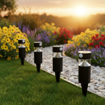 Article Lampe solaire de jardin avec détecteur de mouvement, LED, 34 cm