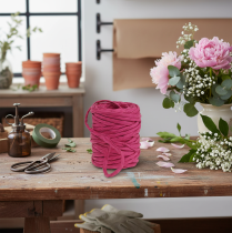 Article Cordon de papier 6mm 23m rose
