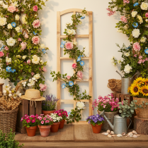 Article Cadre de fenêtre en bois comme décoration murale 100 cm