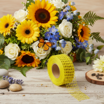 Article Ruban en maille jaune, 4,5 cm, ruban cadeau pour décoration créative