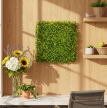Article Tapis décoratif mural en buis artificiel 55x55 cm