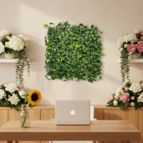 Article Tapis de lierre artificiel vert 60x60 cm pour décoration murale