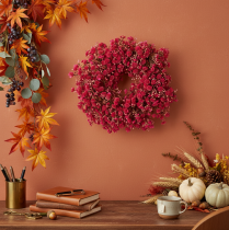 Article Couronne de fleurs artificielles, décoration de gypsophile, 30 cm
