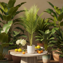Article Branche de palmier artificielle, plante artificielle pour compositions florales, 90 cm