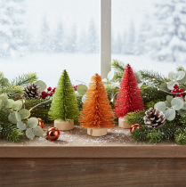 Article Sapin de Noël artificiel miniature pour décoration de table, 12 cm, lot de 6