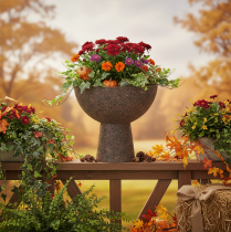 Article Pot de fleurs rond sur support, pot de fleurs moderne, 25 cm