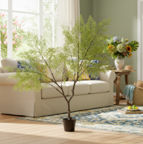 Article Arbre artificiel aux feuilles délicates, 120 cm