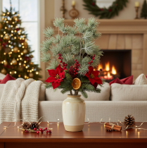 Article Branche de sapin artificielle, grande branche de pin pour décoration hivernale, 55 cm, lot de 3