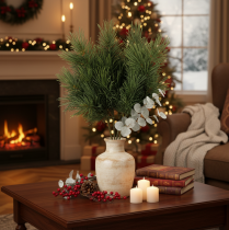 Article Branches de pin artificielles pour décorations hivernales, 40 cm, lot de 4