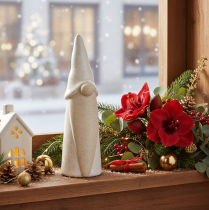 Article Figurine décorative de gnome, céramique légère, style scandinave, 18 cm, lot de 3