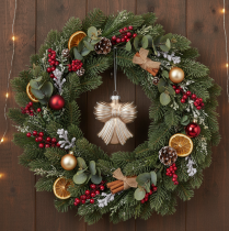 Article Ornements de Noël en verre, nœud pour suspendre, 10 cm, 2 pièces