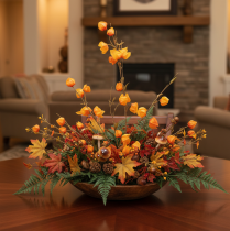 Article Plante artificielle de type lanterne chinoise, branche de Physalis avec fleurs, 95 cm