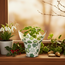Article Pot de fleurs en papier à motif de trèfle, décoration de Nouvel An, 12 cm, lot de 12