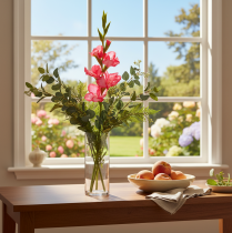 Article Glaïeul artificiel avec fleurs décoratives, 88 cm