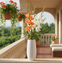 Article Glaïeuls artificiels à nombreuses fleurs pour bouquet, 88 cm