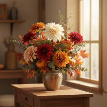 Article Dahlia artificiel pour vase 68 cm