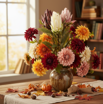 Article Protea artificielle Leucadendron 65 cm, lot de 3