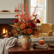 Article Fougères, fleurs séchées et préservées, décoration d'automne, 60 cm, 10 pièces