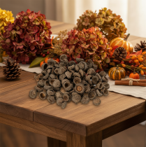 Article Coupes décoratives en forme de glands naturels, pour l'automne et l'Avent, 2 cm, 300 g