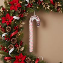 Article Décoration de Noël artificielle en forme de canne à sucre XL de 40 cm