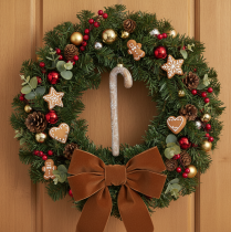 Article Ornement en verre en forme de canne à sucre, décoration de sapin de Noël nostalgique, 22 cm