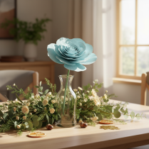 Article Papier crépon bleu 50x250cm pour fleuriste, idéal pour la décoration