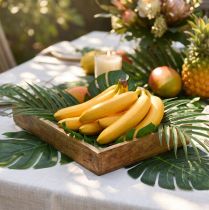 Article Banane artificielle décorative jaune, fruit artificiel semblable à de vrais fruits, 18 cm