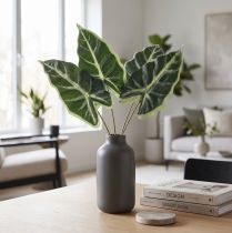 Article Alocasia Éléphant Oreille Flèche Feuille Plantes Artificielles Vert 55cm
