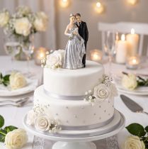 Article Couple pour les noces d'argent, 10 cm