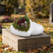Article Coeur en polystyrène courbé moyen 11cm 2pcs