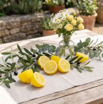 Article Décorations artificielles en forme de citron jaune, 18 pièces - Demi-citrons réalistes