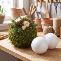 Article Boule en polystyrène Ø10cm blanche 5 pcs
