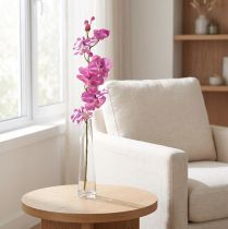 Article Orchidée Phalaenopsis artificielle 6 fleurs violette 70cm