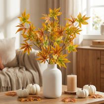 Article Branche artificielle érable orange rouge déco branche décoration automne 60cm