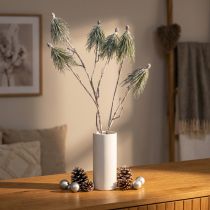 Article Décoration hiver branche de pin de montagne enneigée artificiellement L70cm