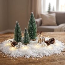 Article Flocons de neige décoratifs blanc décoration d'hiver blanc 2,8l